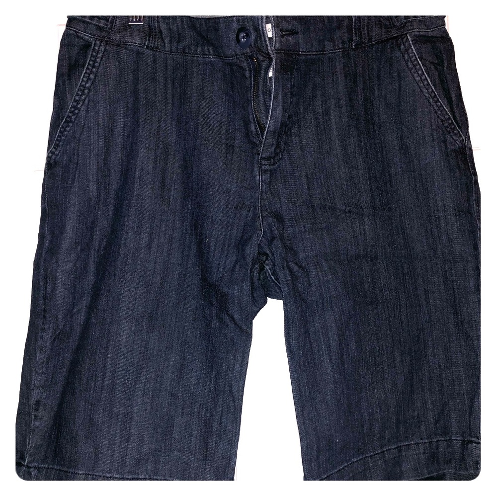 Dark jean Bermuda shorts
